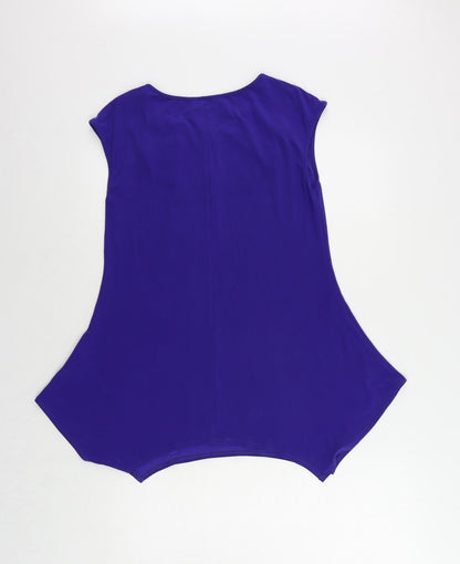 Womens UK Size 12 Julien Macdonald Purple Basic Blouse