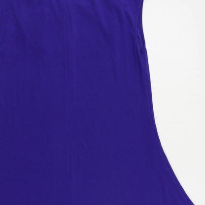 Womens UK Size 12 Julien Macdonald Purple Basic Blouse