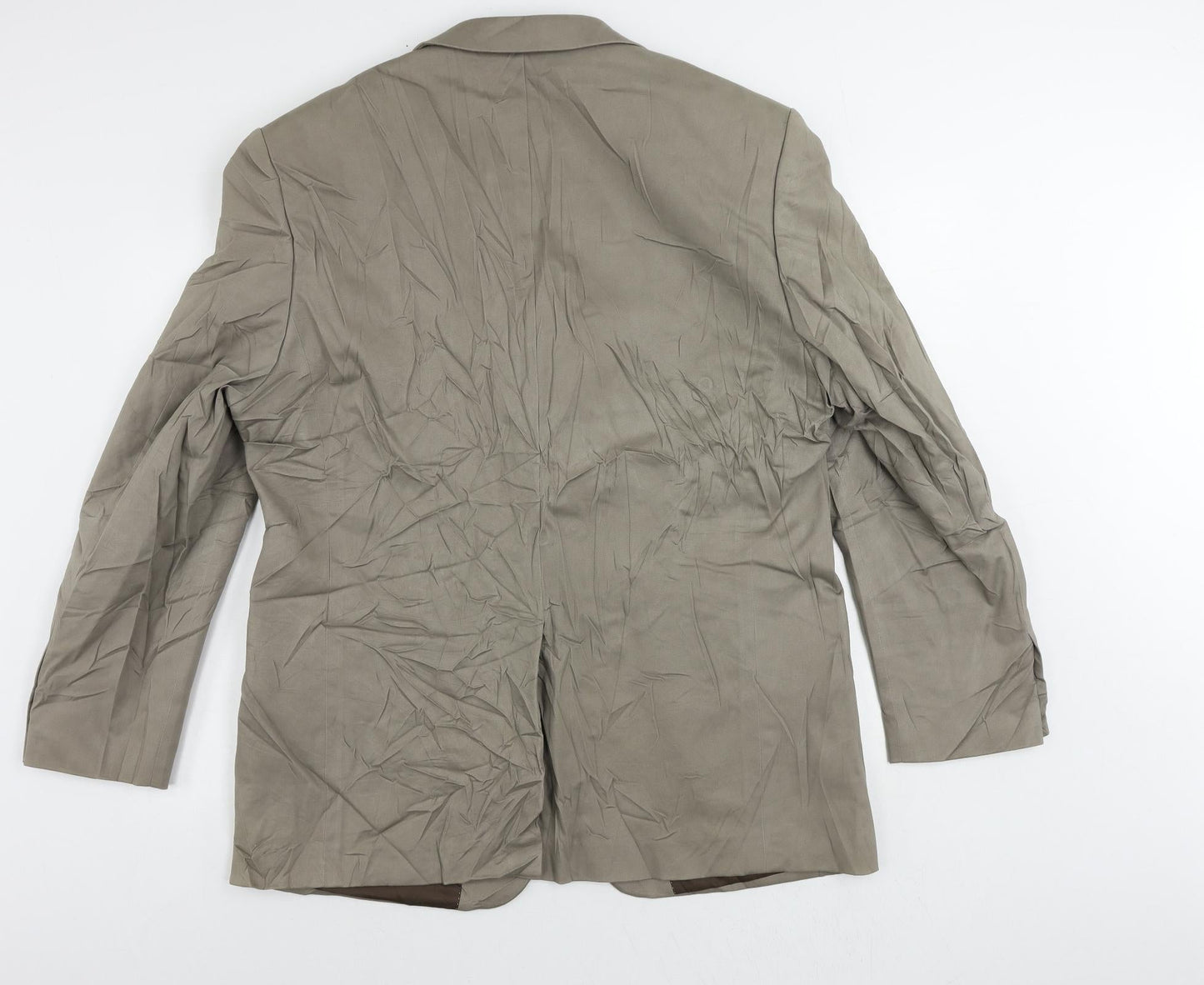 Mens UK Size 46 Greenwoods Regular Beige Suit Jacket