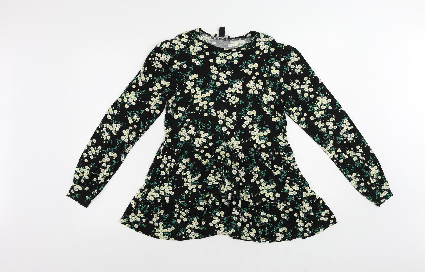 Womens UK Size 8 New Look Black Basic Blouse