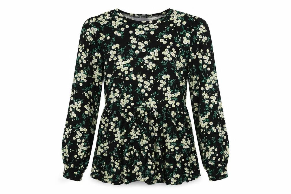 Womens UK Size 8 New Look Black Basic Blouse