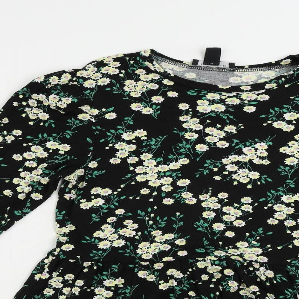 Womens UK Size 8 New Look Black Basic Blouse