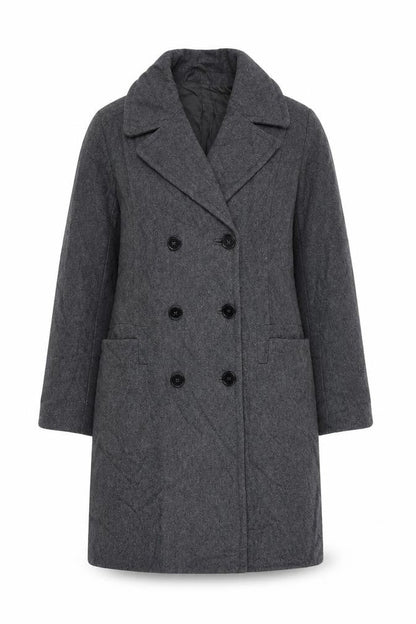 Womens UK Size 10 French Connection Grey Overcoat