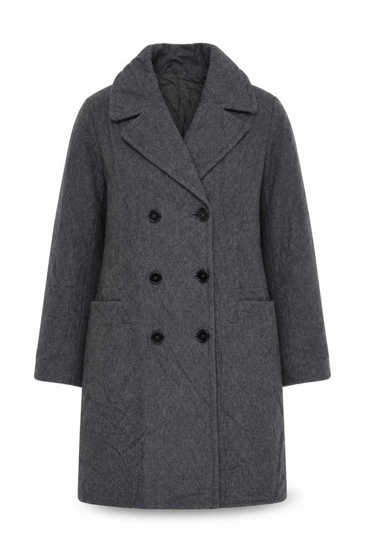 Womens UK Size 10 French Connection Grey Overcoat