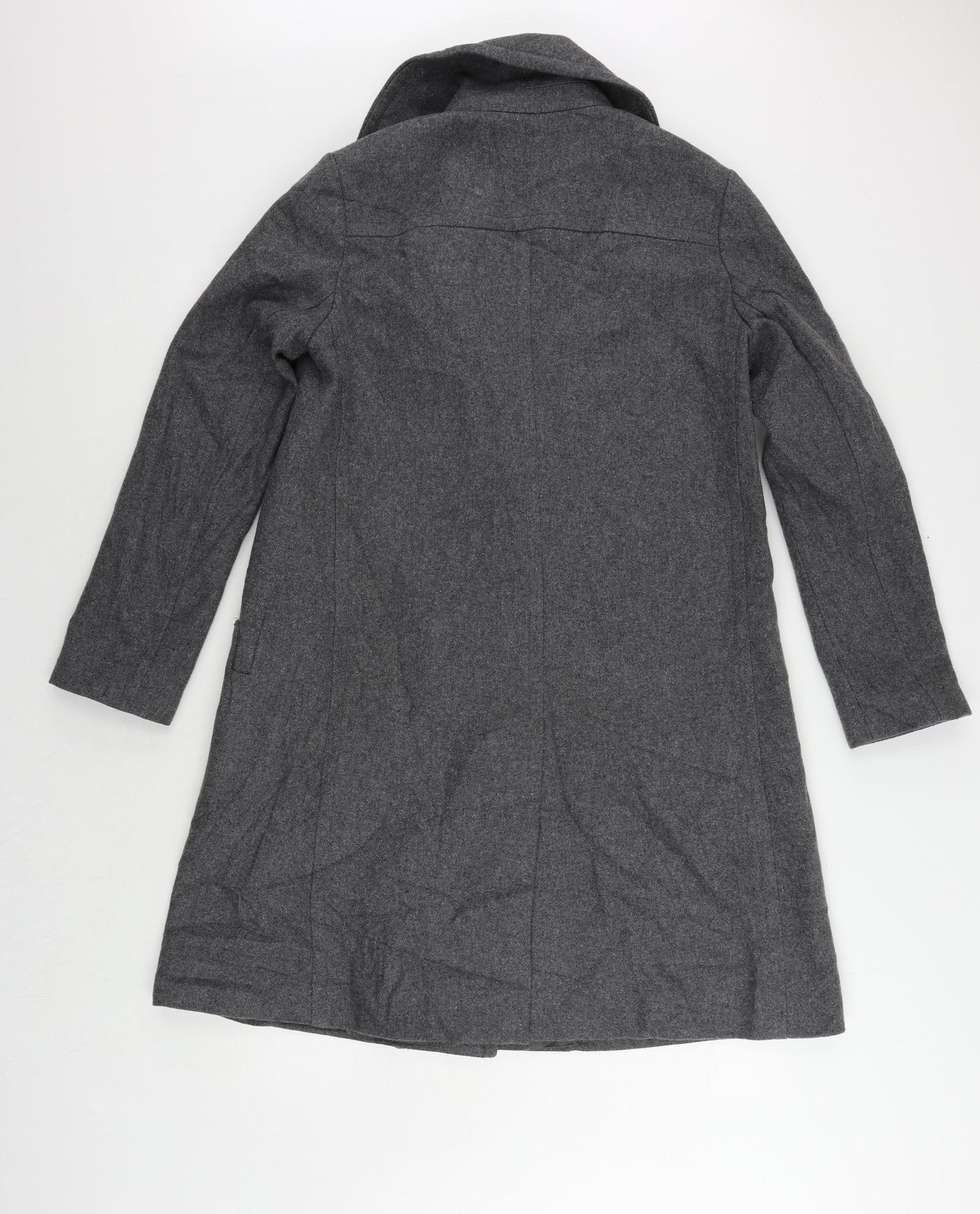 Womens UK Size 10 French Connection Grey Overcoat