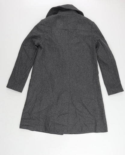 Womens UK Size 10 French Connection Grey Overcoat