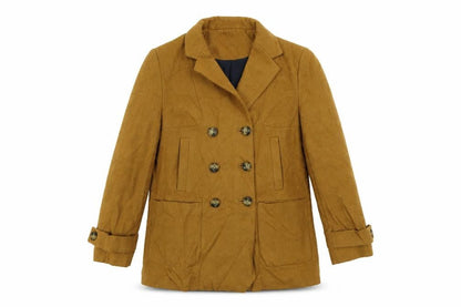 Womens UK Size 10 Topshop Yellow Pea Coat