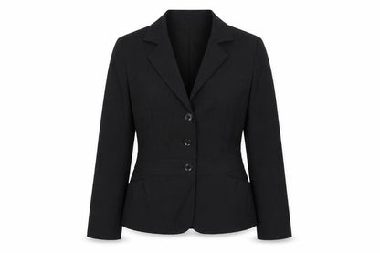 Wanko Womens Black Striped Jacket Blazer Size 8 Button
