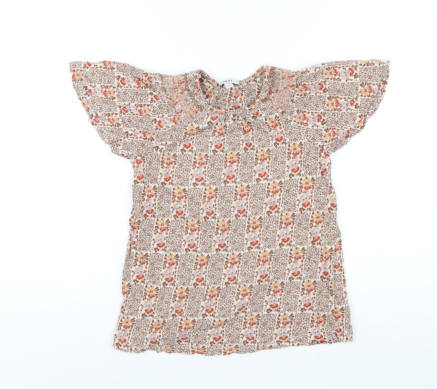 Womens UK Size 6 NEXT Multicoloured Basic T-Shirt