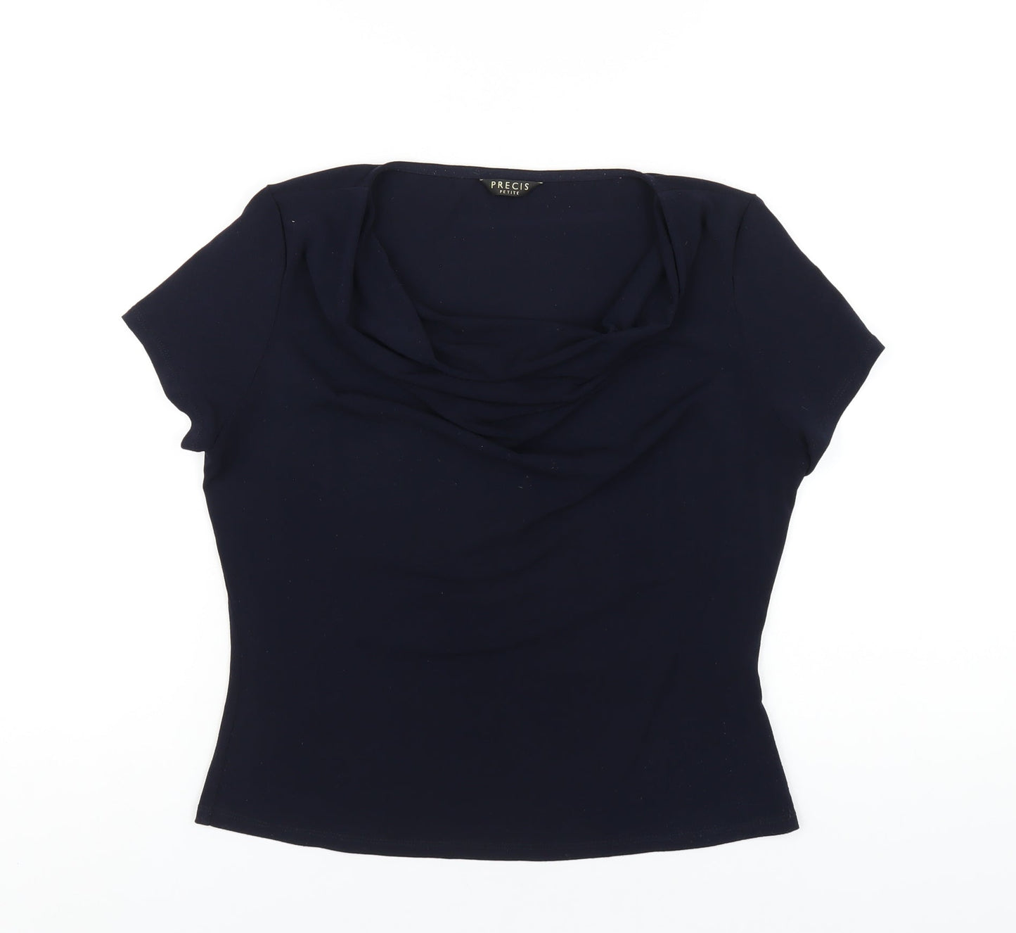 Womens UK Size S Precis Blue Basic T-Shirt