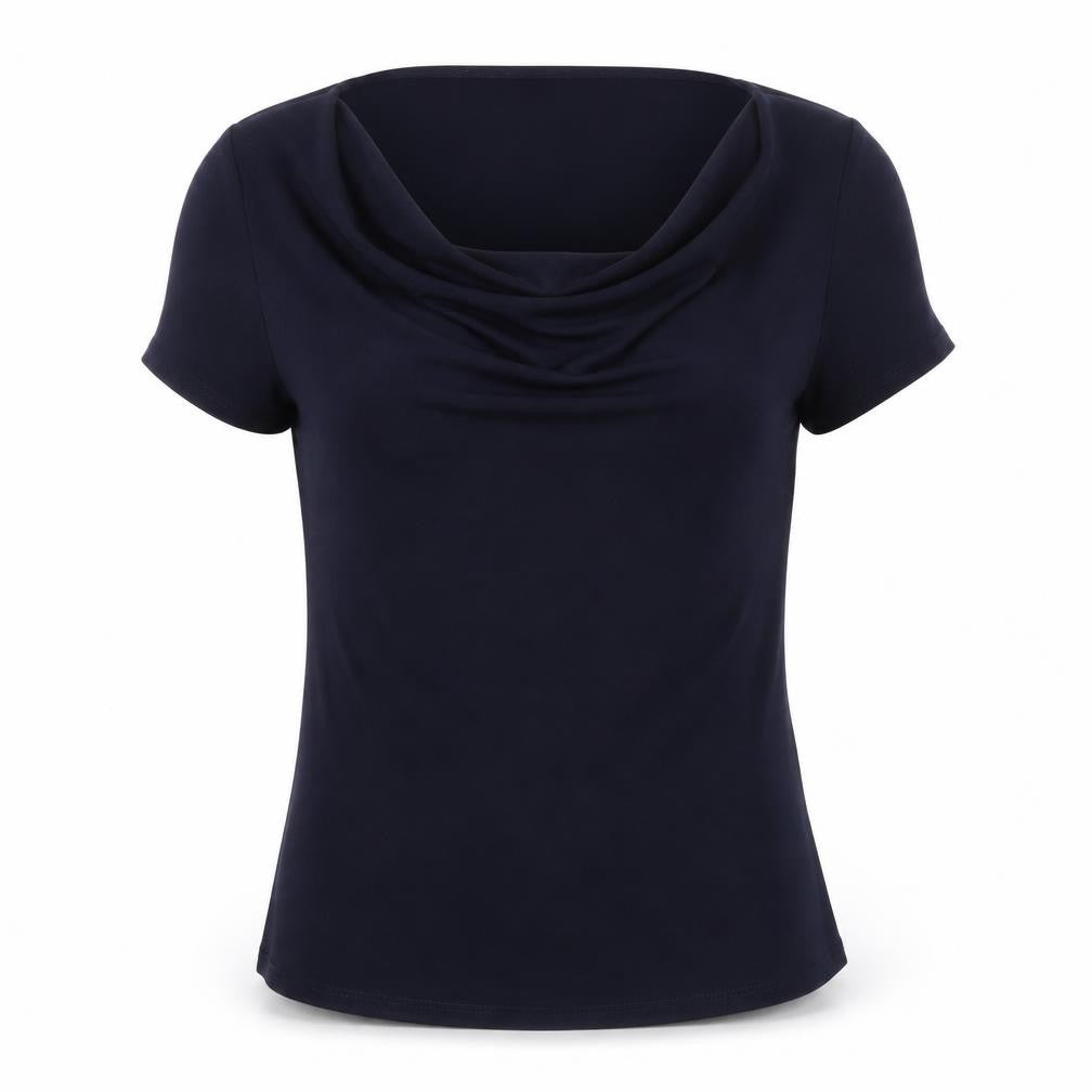 Womens UK Size S Precis Blue Basic T-Shirt