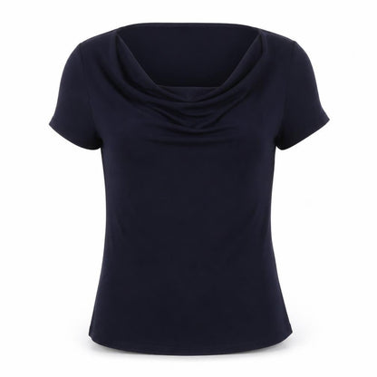 Womens UK Size S Precis Blue Basic T-Shirt