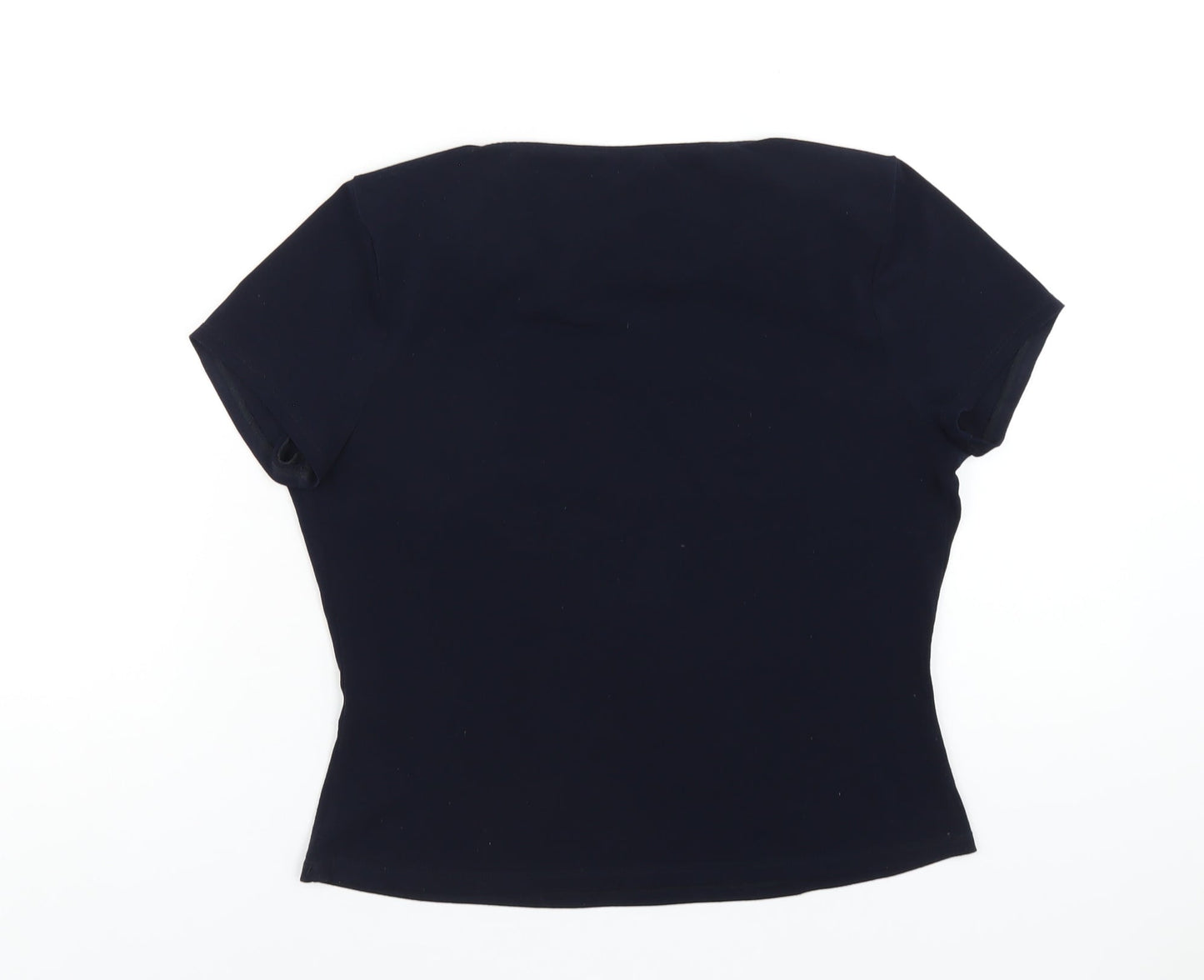 Womens UK Size S Precis Blue Basic T-Shirt