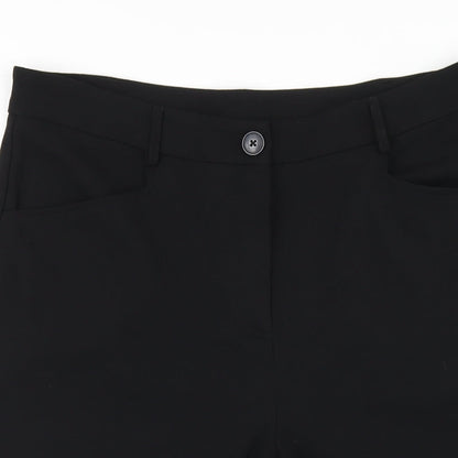 Womens UK Size 14 Emreco Regular Fit Capri Black Trousers