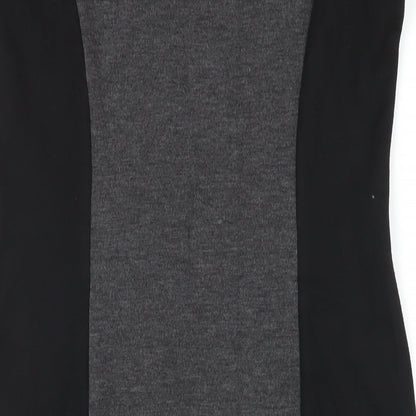 Wallis Womens Black Polyester Bodycon Size 12 Scoop Neck Pullover