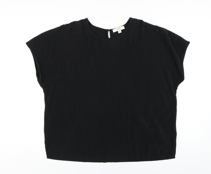 Womens UK Size 12 Marks and Spencer Black Basic T-Shirt