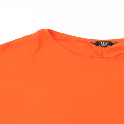 Womens UK Size 18 Lipsy Orange Basic T-Shirt