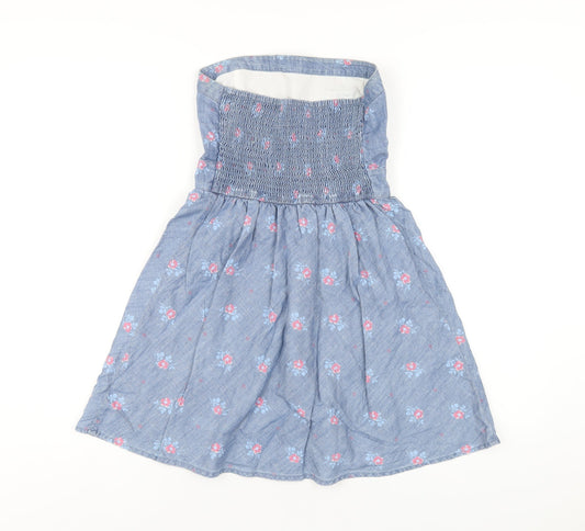 Hollister Womens Blue Cotton A-Line Size S Square Neck Pullover