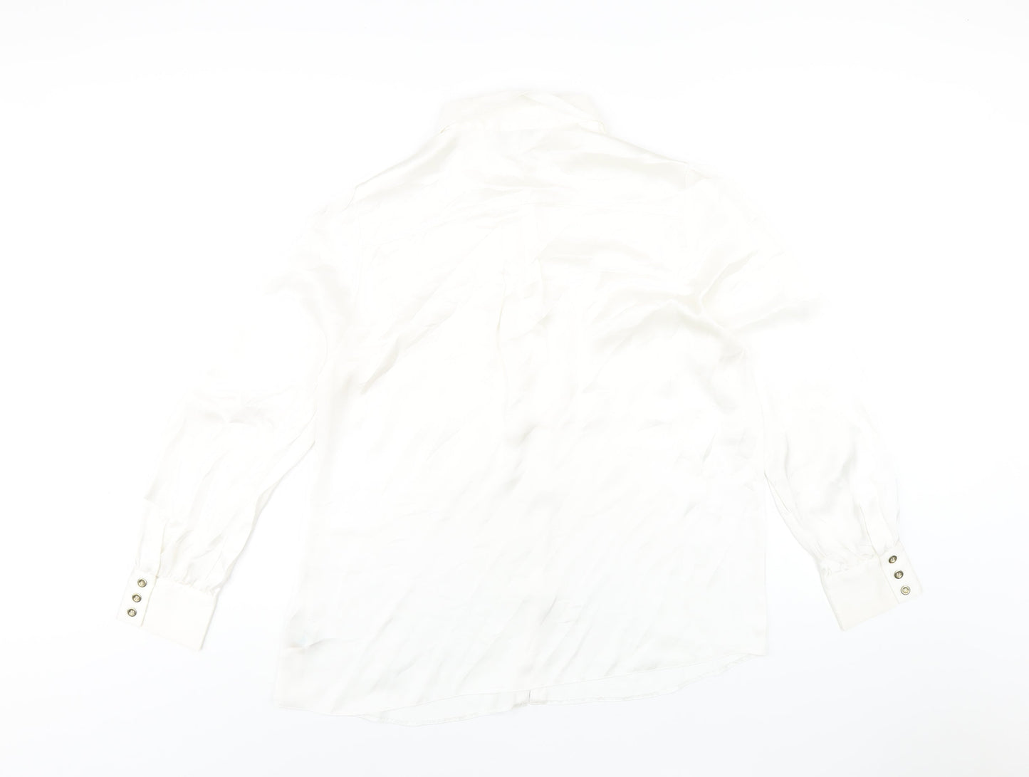 Womens UK Size 16 Debenhams Ivory Basic Button-Up