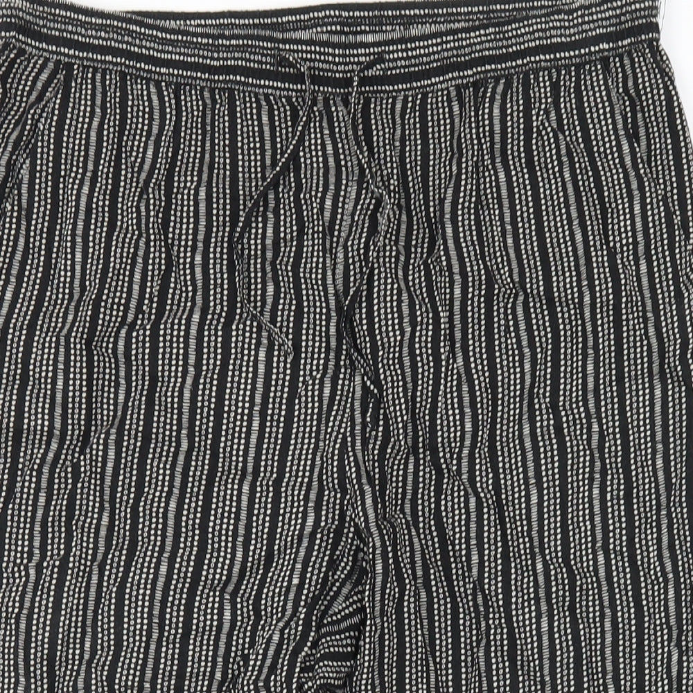 Womens UK Size 12 Maine Regular Fit Cropped Black Trousers