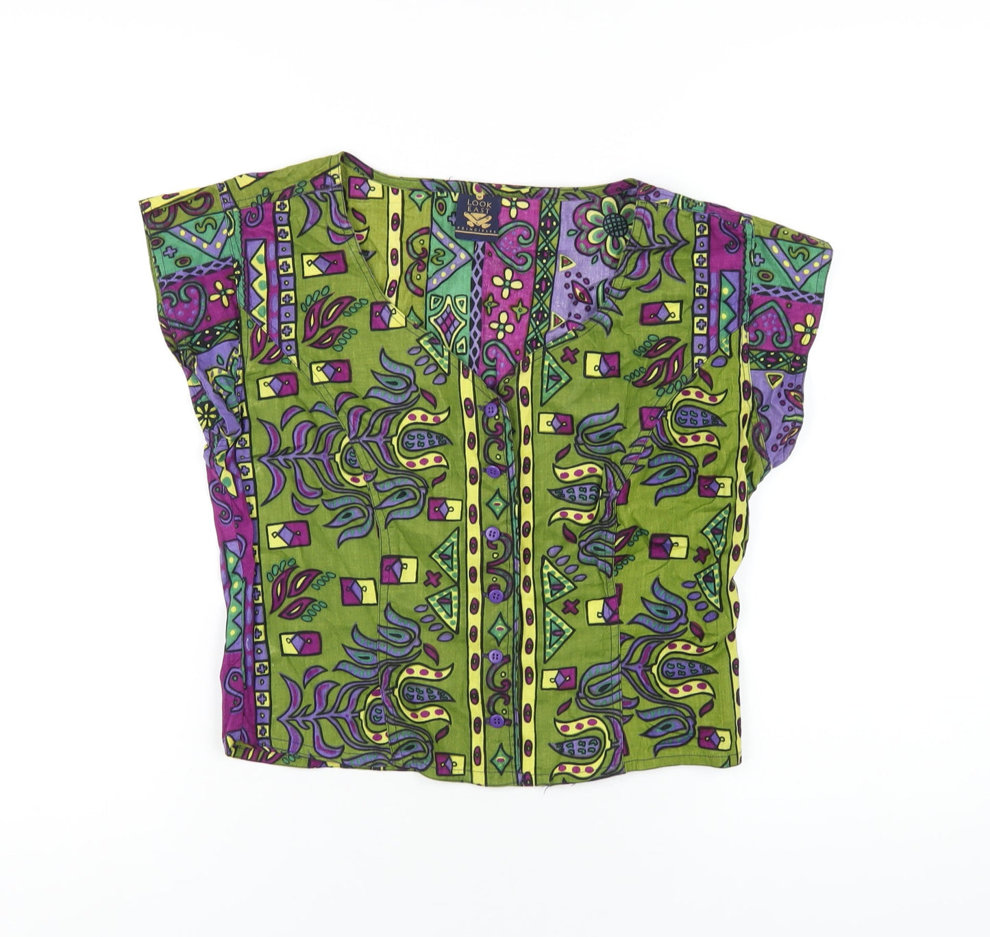 Womens UK Size 16 Principles Multicoloured Basic Button-Up
