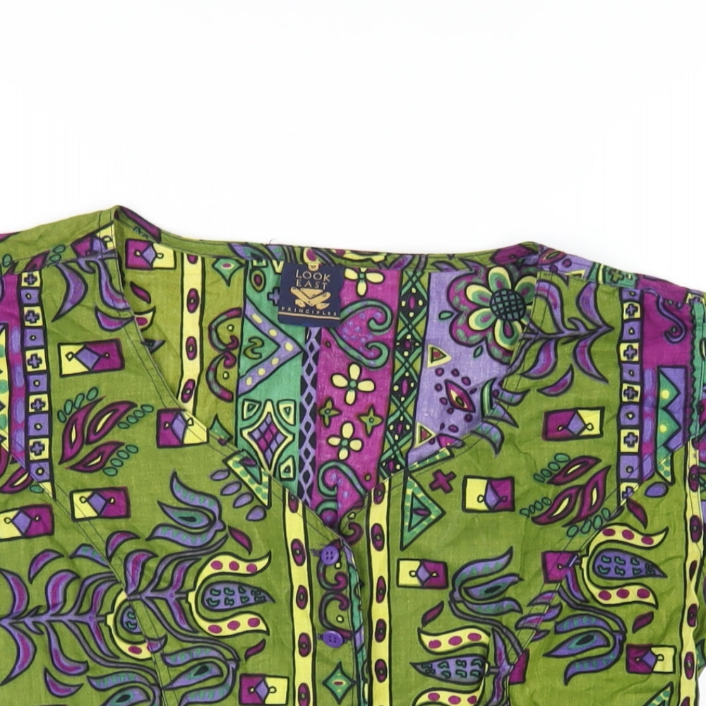 Womens UK Size 16 Principles Multicoloured Basic Button-Up