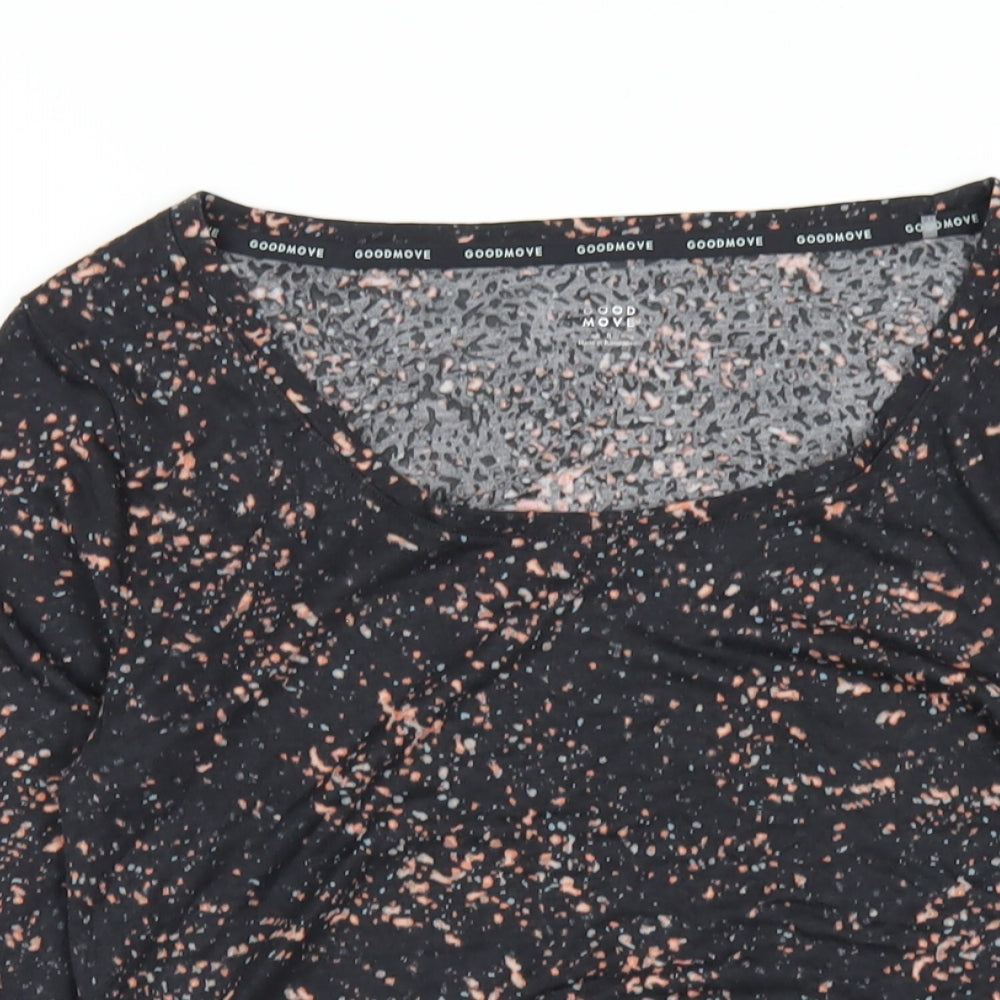 Womens UK Size 8 GOODMOVE Multicoloured Basic T-Shirt