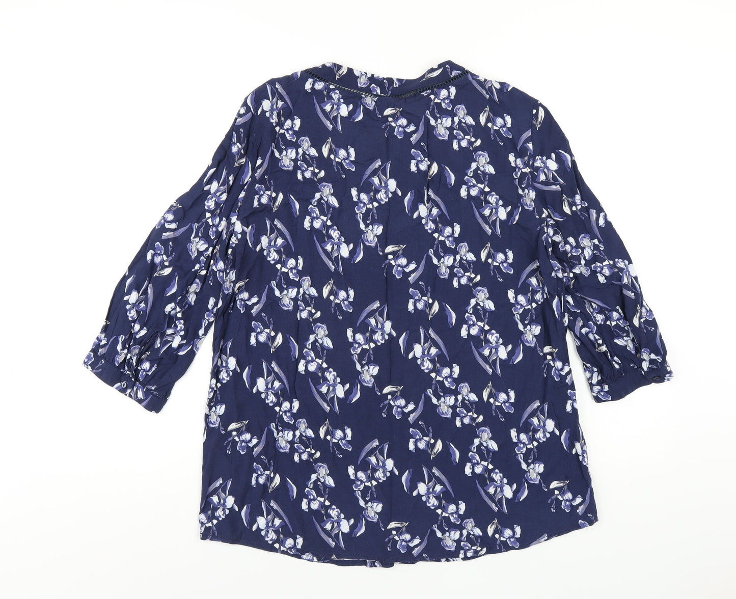Womens UK Size M Fransa Blue Basic Button-Up