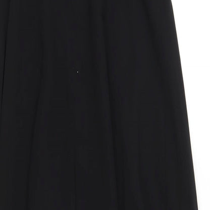 Tahari Womens Black Polyester Maxi Size 6 Round Neck Zip