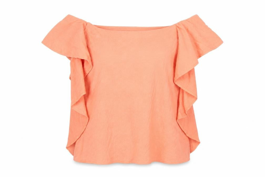 Womens UK Size 10 Marks and Spencer Orange Basic T-Shirt
