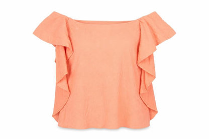 Womens UK Size 10 Marks and Spencer Orange Basic T-Shirt