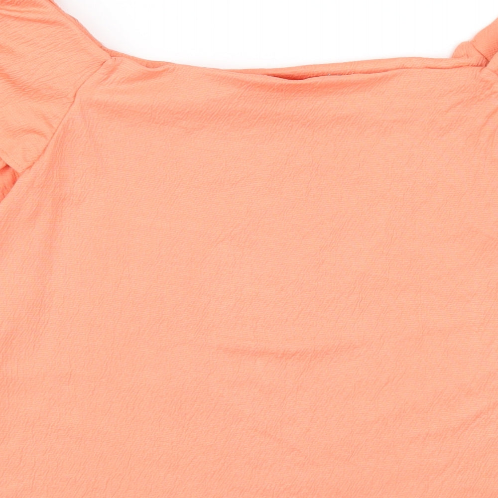 Womens UK Size 10 Marks and Spencer Orange Basic T-Shirt