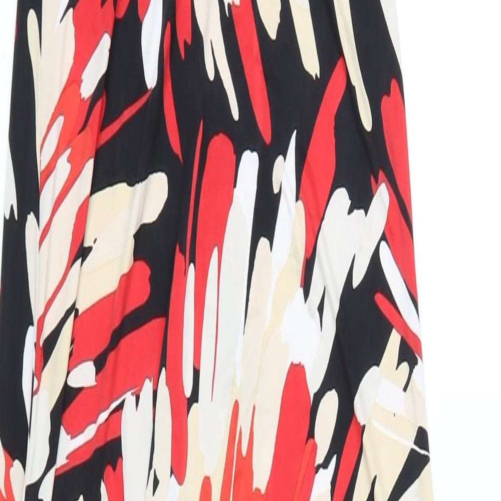 Julien Macdonald Womens Multicoloured Geometric Polyester Maxi Size 8 Halter Pullover