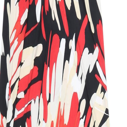 Julien Macdonald Womens Multicoloured Geometric Polyester Maxi Size 8 Halter Pullover