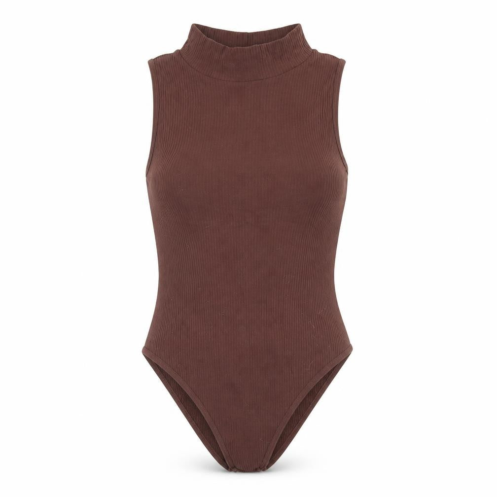 Womens UK Size XS Zara One-Piece Brown Bodysuit
