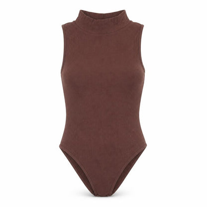 Womens UK Size XS Zara One-Piece Brown Bodysuit