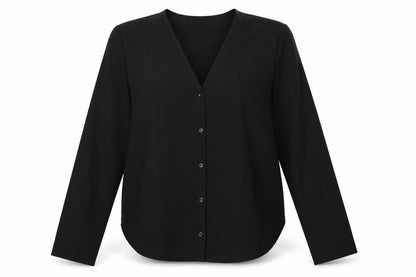Womens UK Size 14 ASOS Black Basic Button-Up