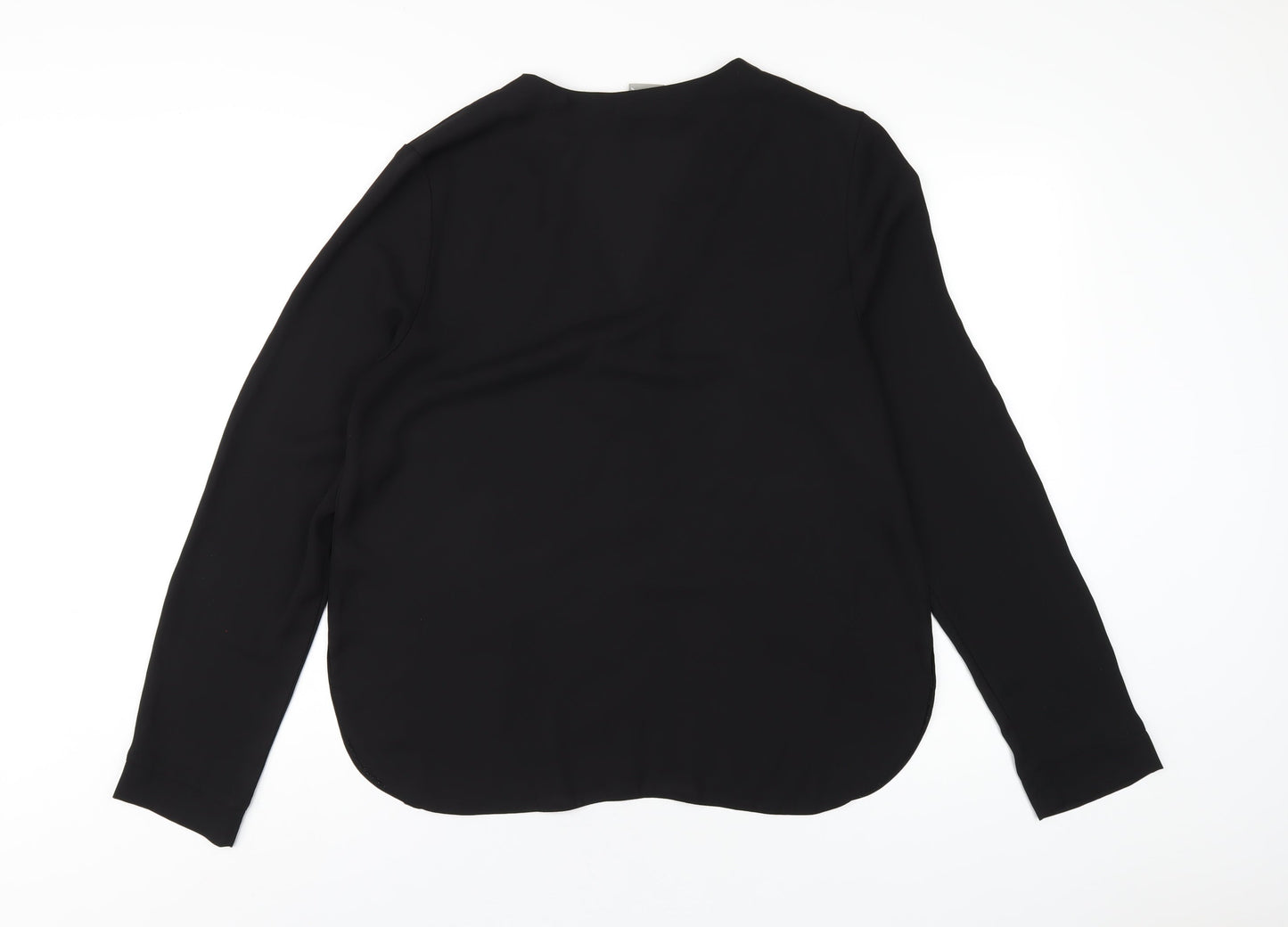 Womens UK Size 14 ASOS Black Basic Button-Up