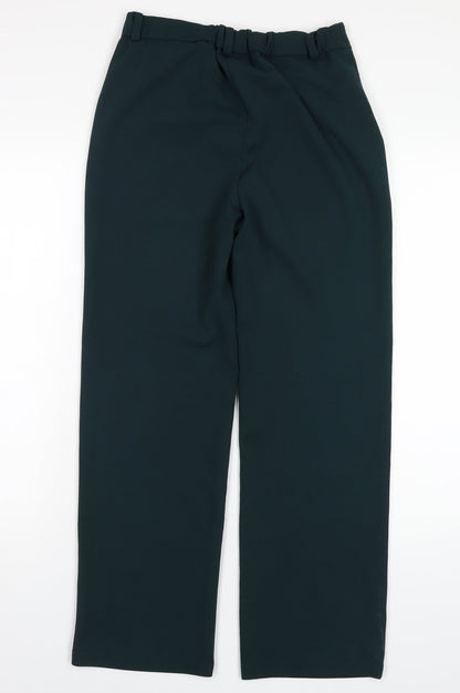 Dressberry Womens Green Polyester Trousers Size 28 in L28 in Regular Zip