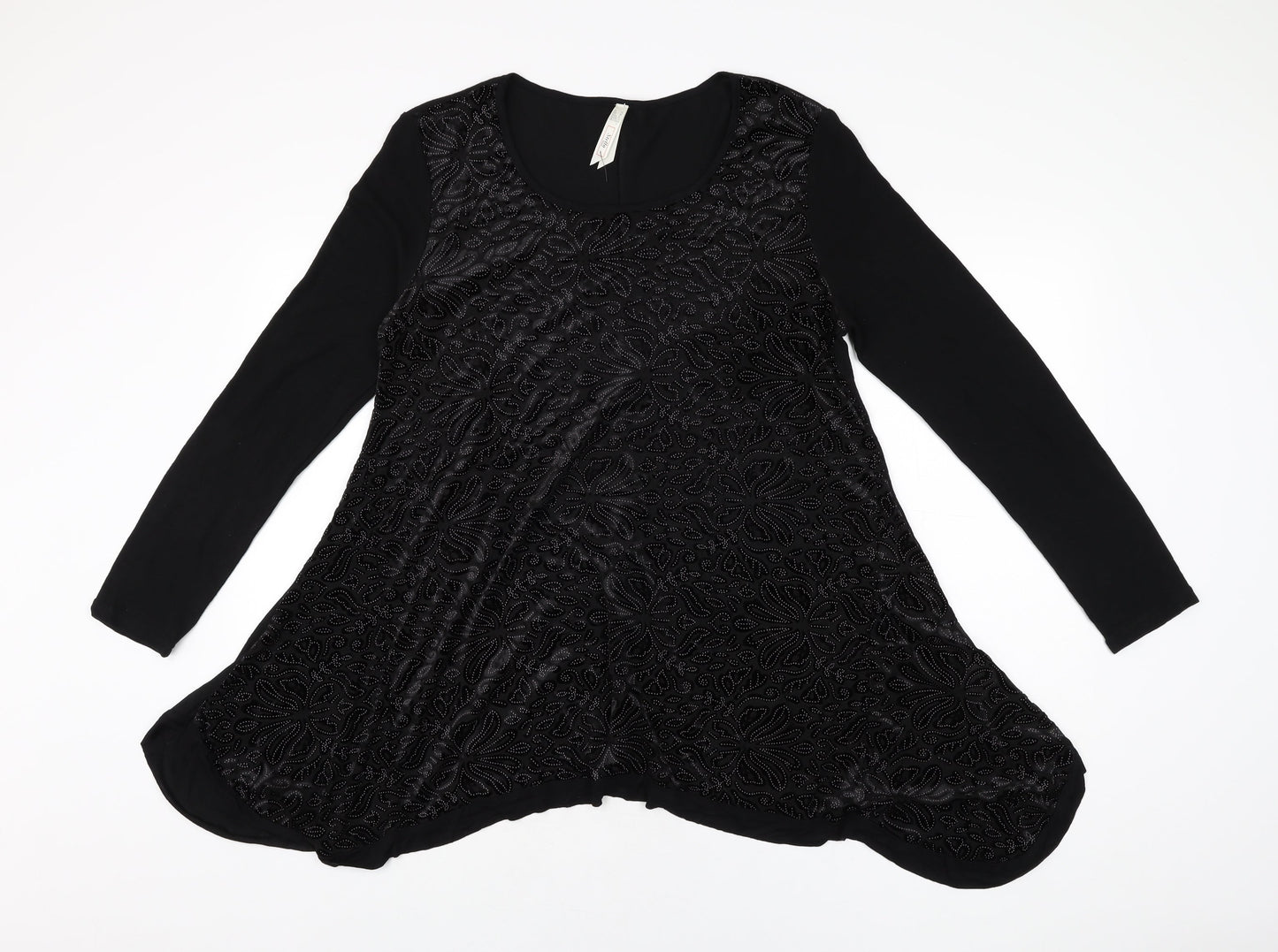 Womens UK Size 12 Stella Black Basic T-Shirt