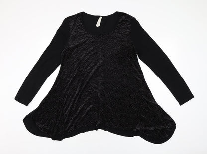 Womens UK Size 12 Stella Black Basic T-Shirt