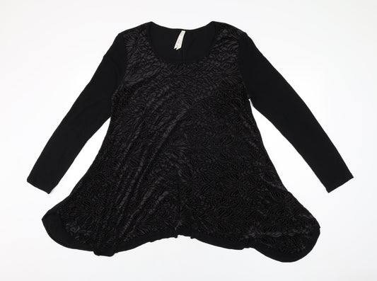 Womens UK Size 12 Stella Black Basic T-Shirt
