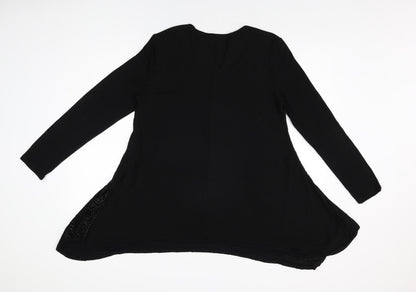 Womens UK Size 12 Stella Black Basic T-Shirt