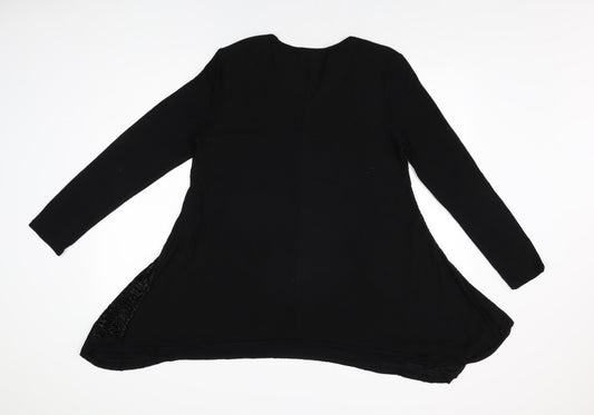 Womens UK Size 12 Stella Black Basic T-Shirt