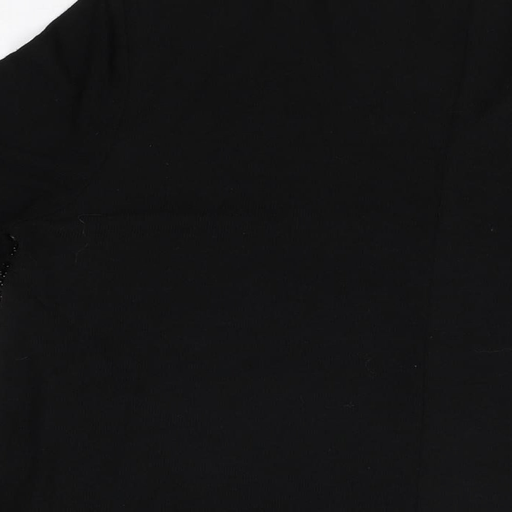 Womens UK Size 12 Stella Black Basic T-Shirt