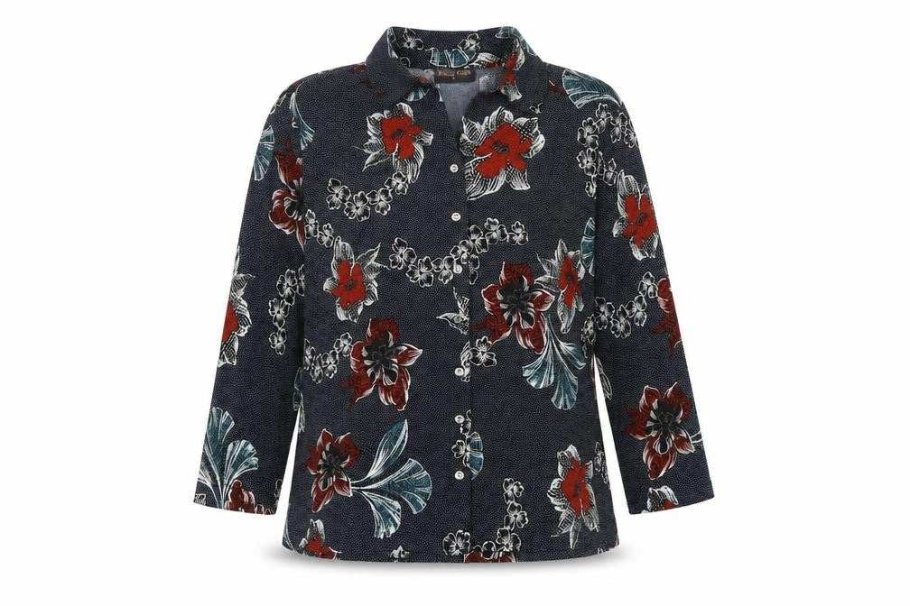 Womens UK Size L Anna Rose Blue Basic Button-Up
