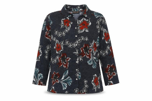 Womens UK Size L Anna Rose Blue Basic Button-Up