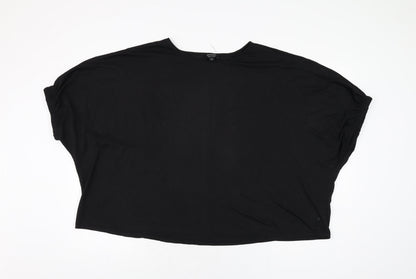 Womens UK Size 24 JD Williams Black Basic T-Shirt