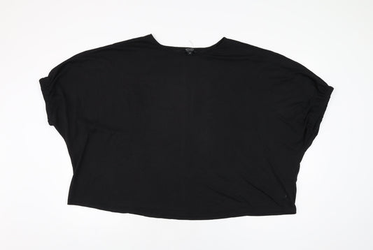 Womens UK Size 24 JD Williams Black Basic T-Shirt