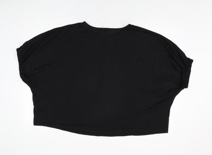 Womens UK Size 24 JD Williams Black Basic T-Shirt